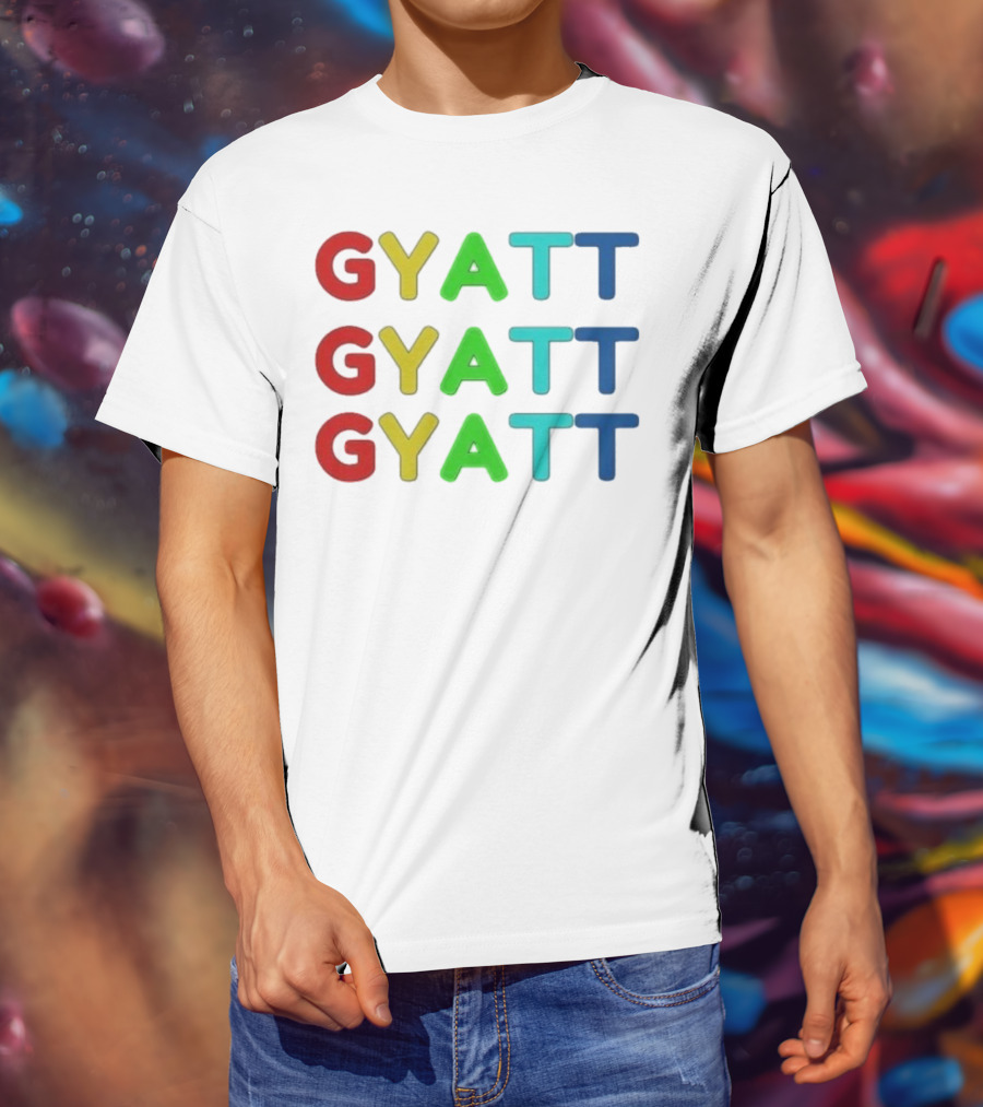 Benjixscarlett Gyatt Multicolor T-Shirt