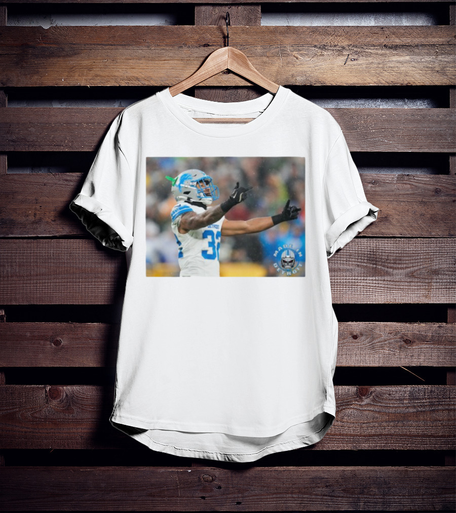 Detroit Lions Brian Branch Made In Detroit Football Celebration T-Shirt