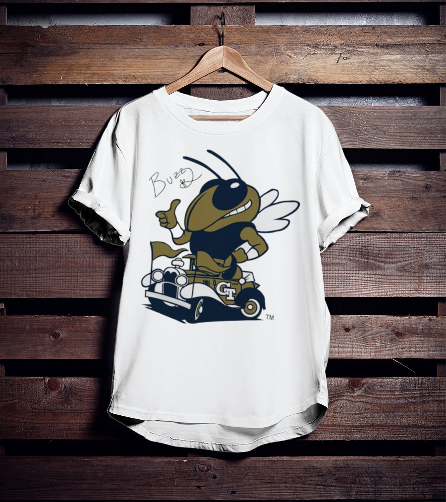 Buzz Georgia Tech Yellow Jacket GT Vintage Car Icon T-Shirt