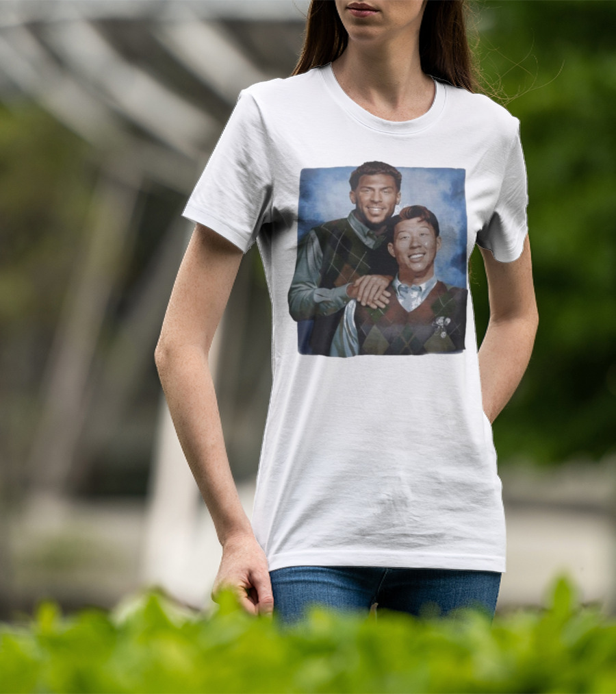 Denis Bouanga And Son Heung Min Los Angeles FC Step Brothers Vintage Style Comedy Parody Design T-Shirt