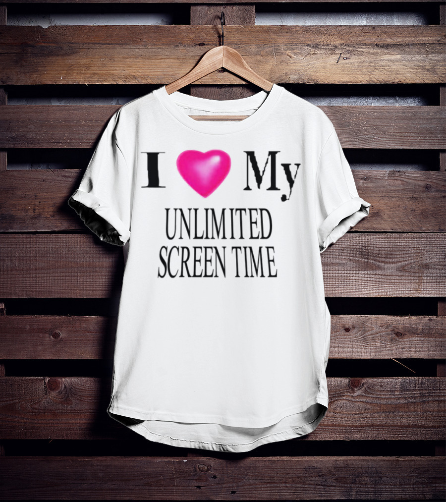 I Love My Unlimited Screen Time Heart T-Shirt