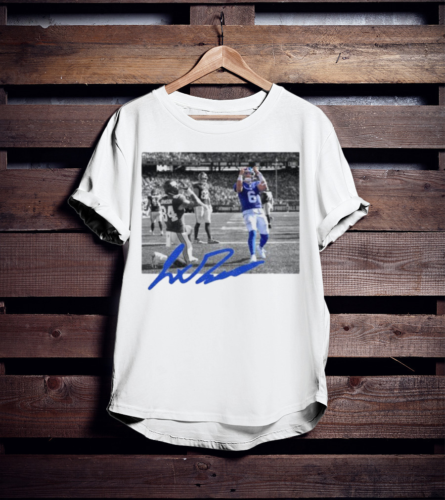 Jaxson Dart Touchdown Celebration New York Football Fan 84 Signature T-Shirt