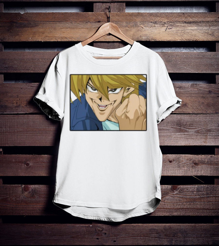 Joey Wheeler Anime Character Fist Pump Enthusiastic Expression T-Shirt