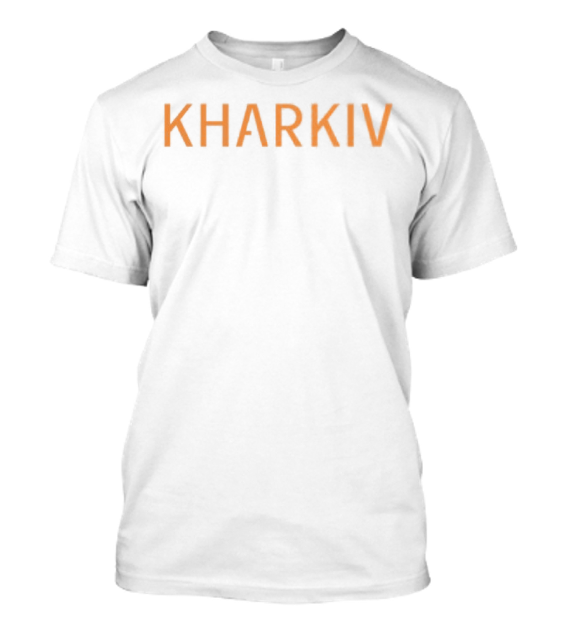 Kharkiv Bold Orange Text Style Graphic Apparel Ukraine Theme T-Shirt