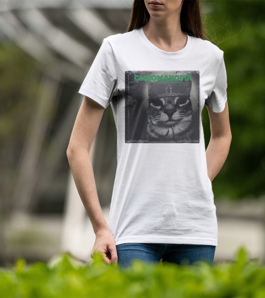 Chromakopia Cat In Military Cap Monochrome Limited Edition T-Shirt