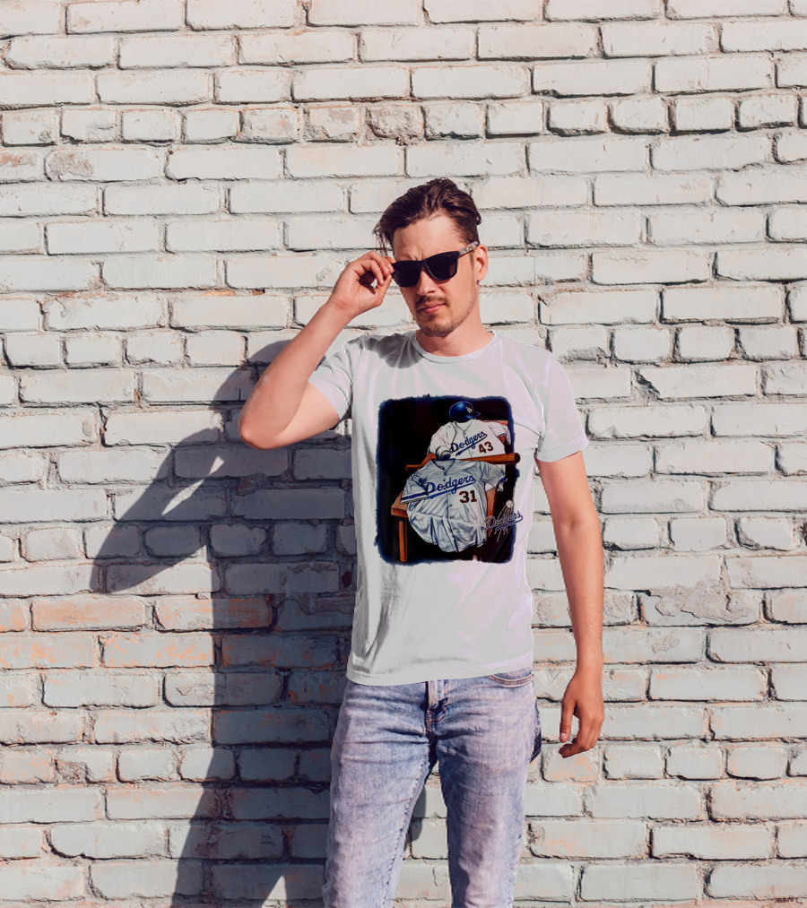 Los Angeles Dodgers 31 And 43 Baseball Jersey Vintage Collection T-Shirt