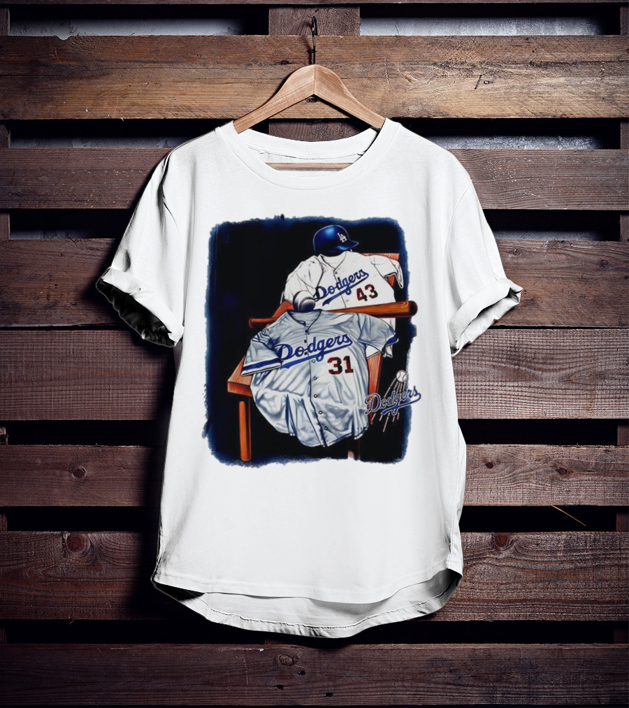 Los Angeles Dodgers 31 And 43 Baseball Jersey Vintage Collection T-Shirt