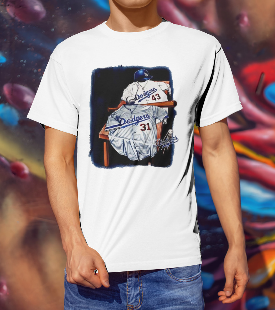 Los Angeles Dodgers 31 And 43 Baseball Jersey Vintage Collection T-Shirt