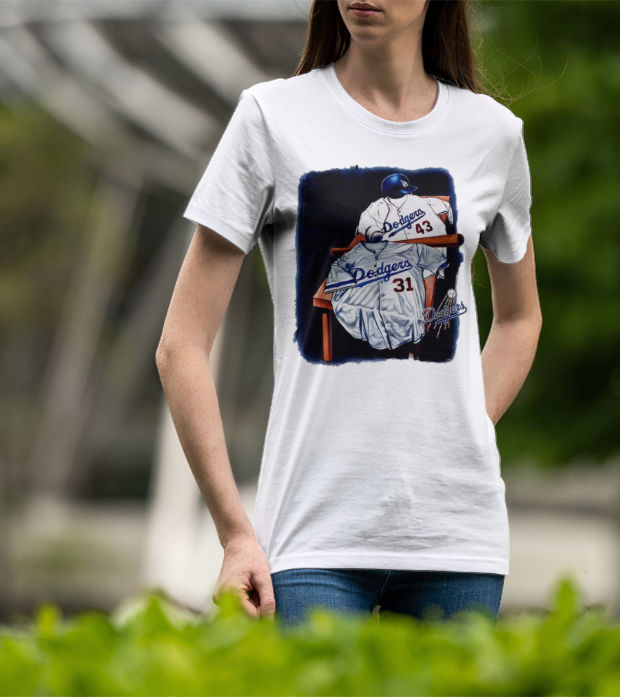 Los Angeles Dodgers 31 And 43 Baseball Jersey Vintage Collection T-Shirt