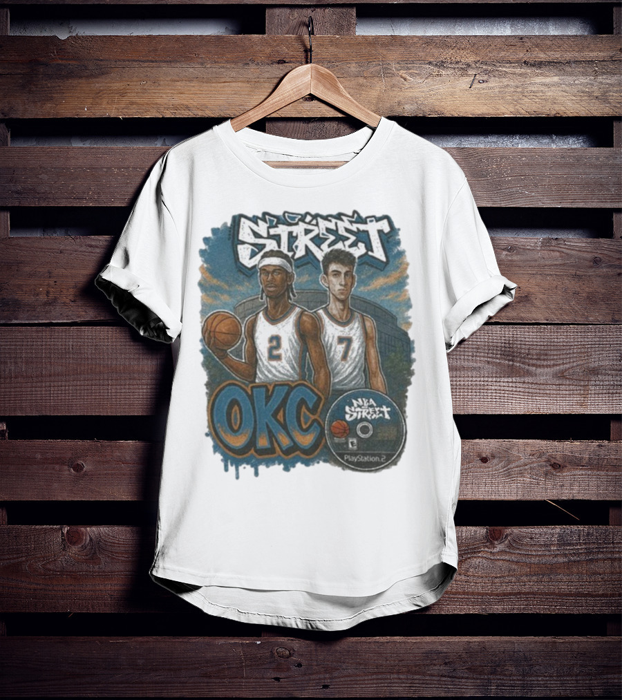 NBA Street OKC PlayStation 2 Basketball Street Art T-Shirt