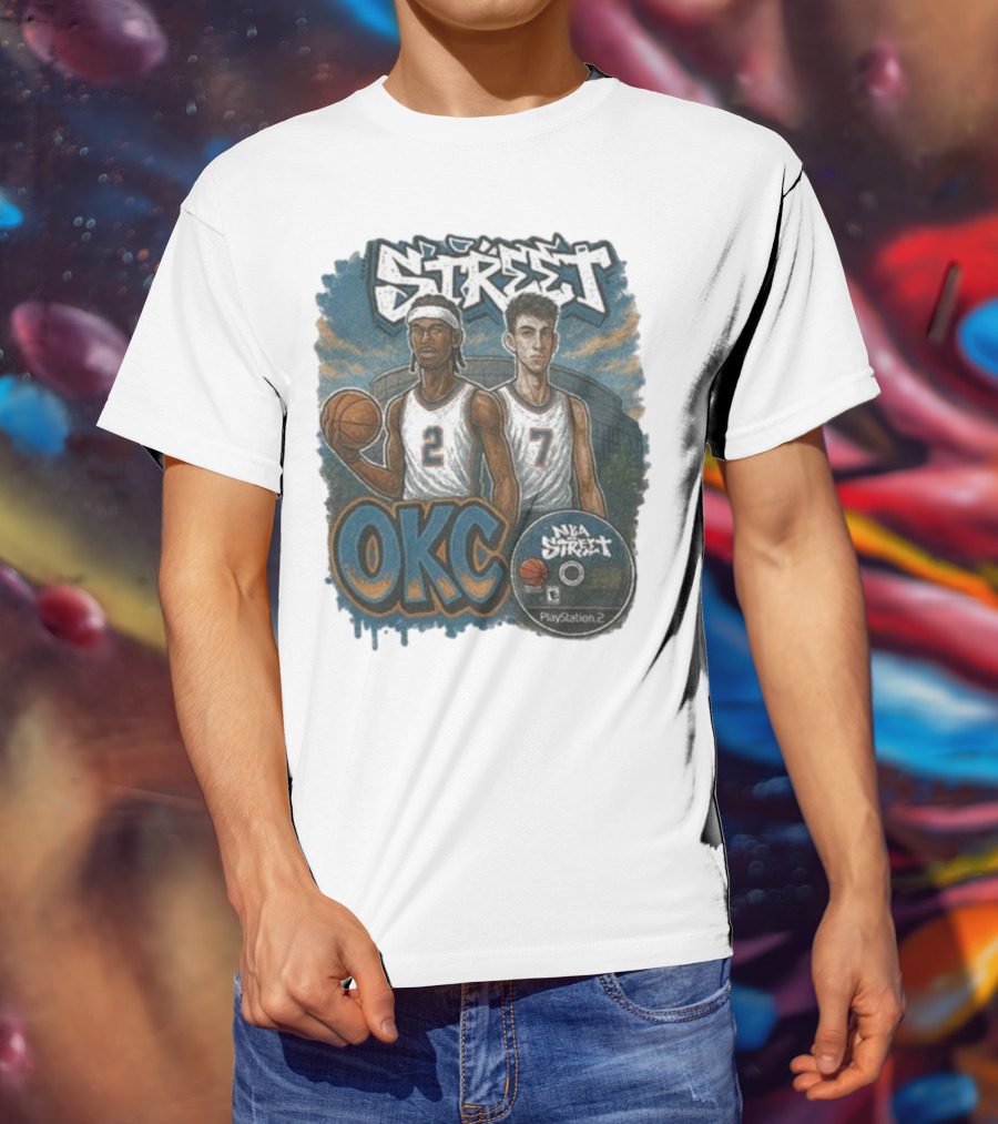 NBA Street OKC PlayStation 2 Basketball Street Art T-Shirt