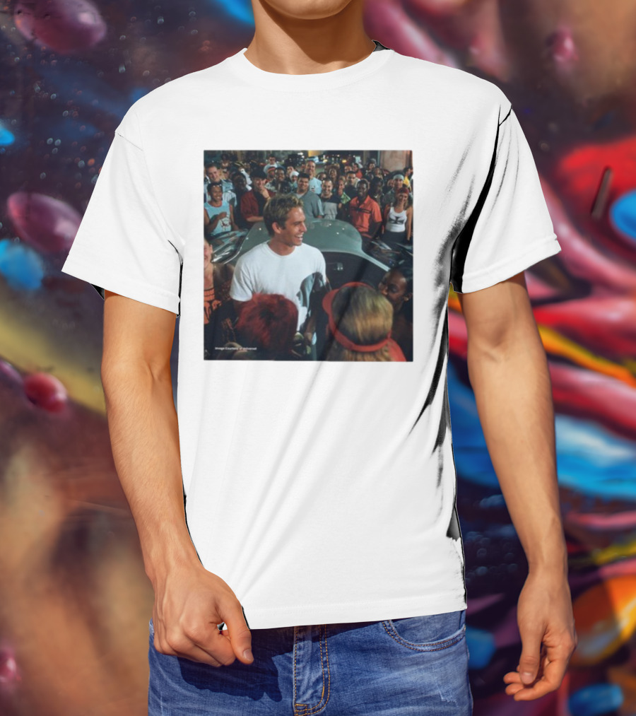 Paul Walker 51st Birthday Celebration Fast And Furious Scene T-Shirt