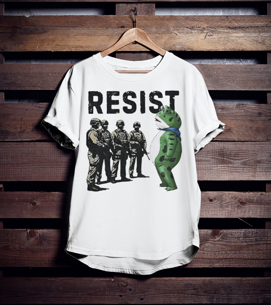 Portland Frog Resist Anti Fascism Anti Trump Protest Graphic T-Shirt