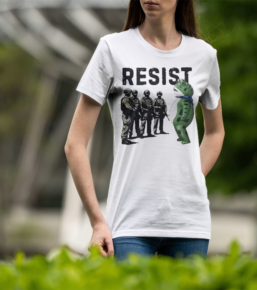 Portland Frog Resist Anti Fascism Anti Trump Protest Graphic T-Shirt