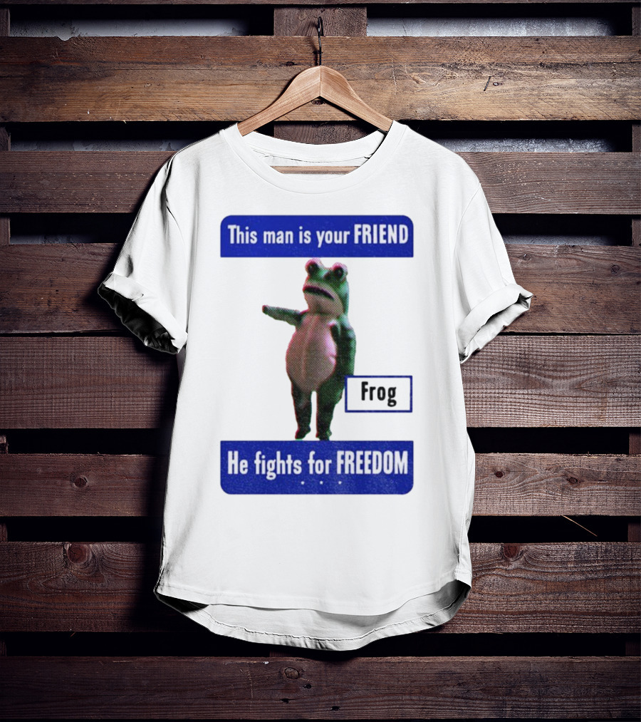 Portland Frog This Man Is Your Friend He Fights For Freedom Anti-ICE T-Shirt