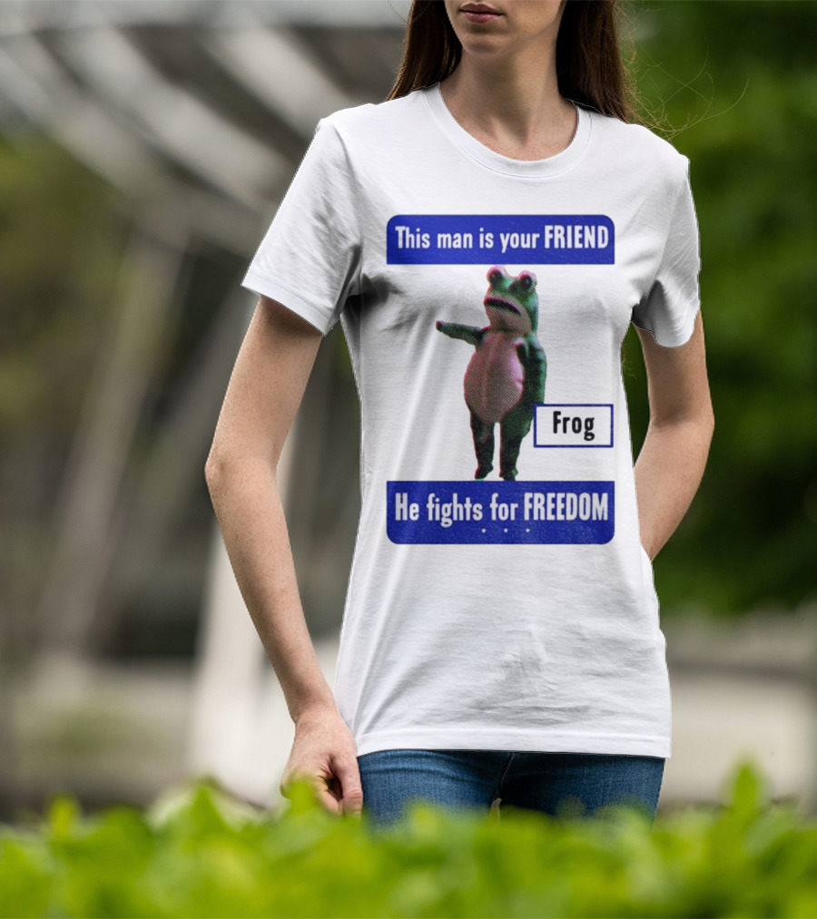 Portland Frog This Man Is Your Friend He Fights For Freedom Anti-ICE T-Shirt