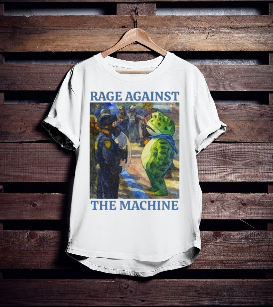 Rage Against The Machine Portland Frog Protest Scene T-Shirt