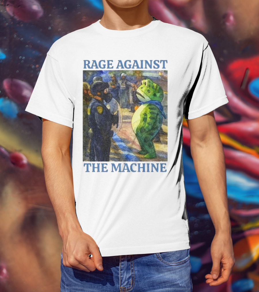 Rage Against The Machine Portland Frog Protest Scene T-Shirt