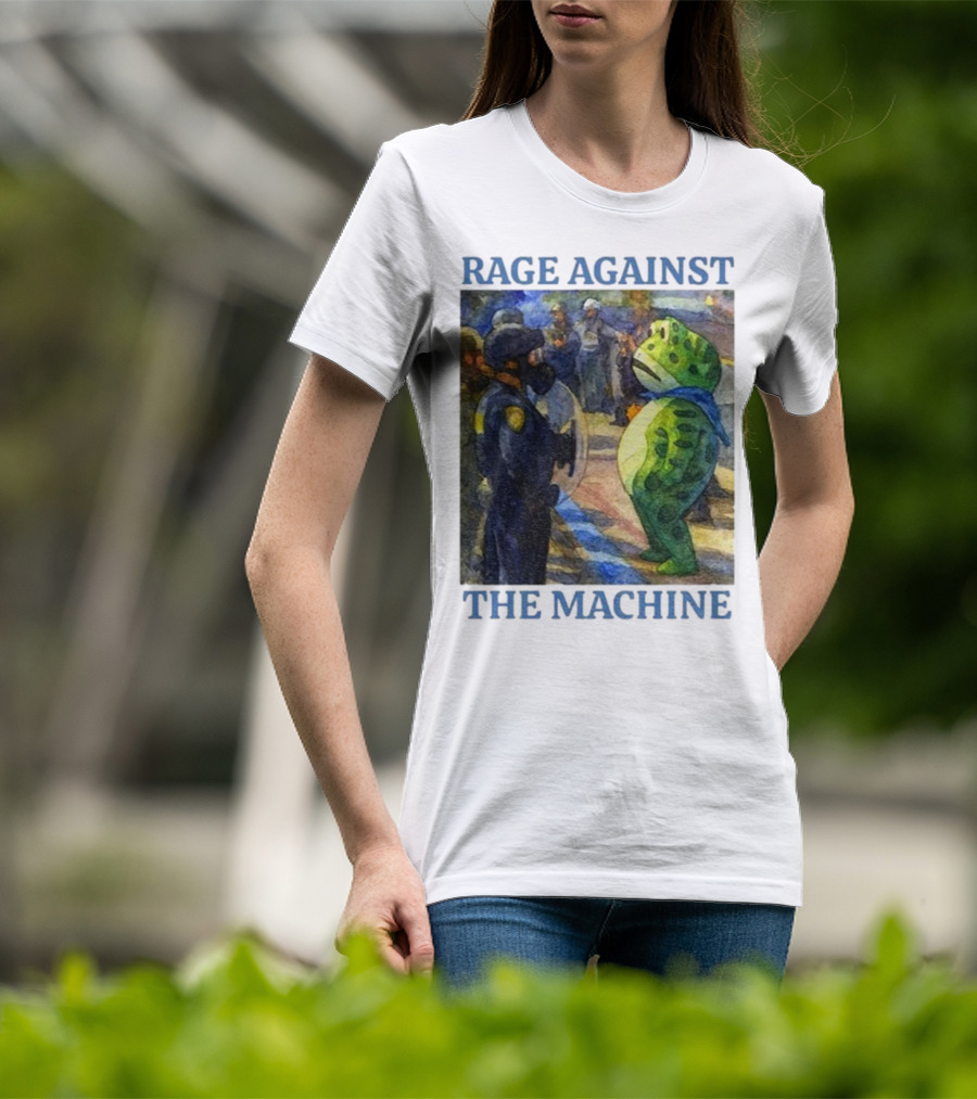 Rage Against The Machine Portland Frog Protest Scene T-Shirt