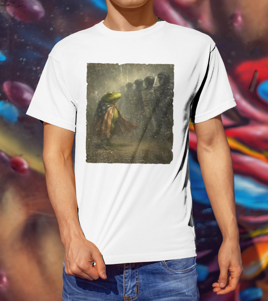 Portland Frog American Flag Protest Against Riot Police Equality T-Shirt