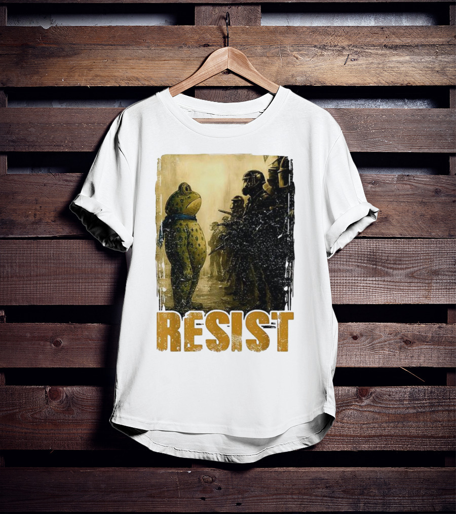 Resist Portland Protest Frog Standoff With Riot Police T-Shirt