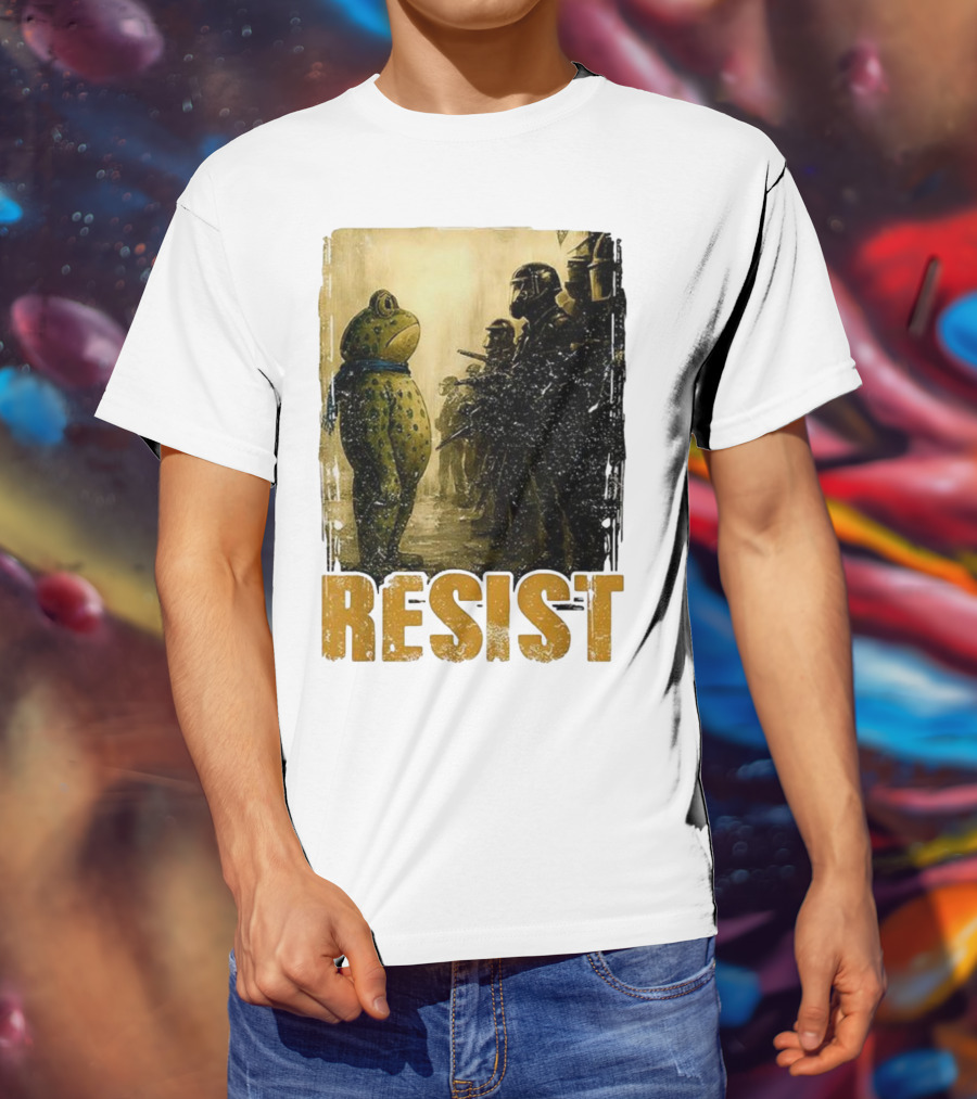 Resist Portland Protest Frog Standoff With Riot Police T-Shirt