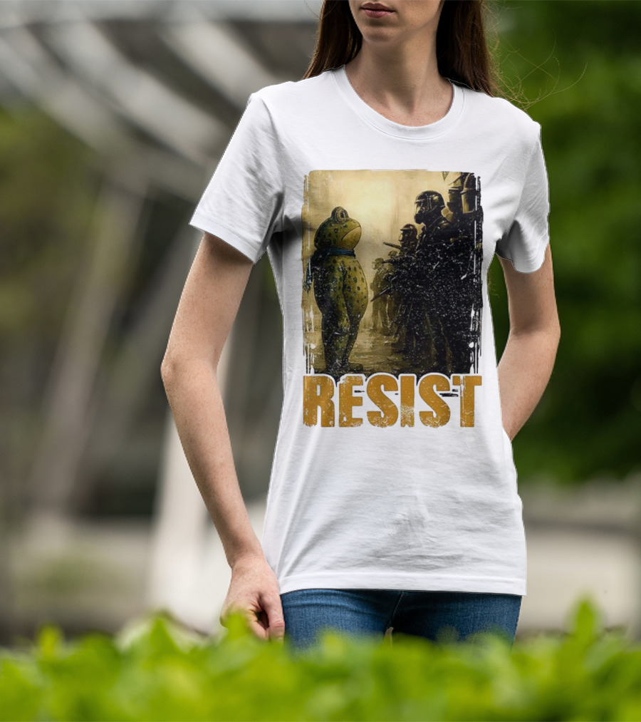 Resist Portland Protest Frog Standoff With Riot Police T-Shirt