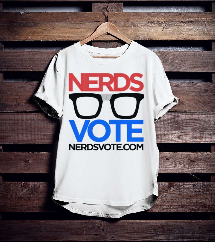 NERDSVOTE Steve Blum Collaboration Nerds Vote Initiative T-Shirt