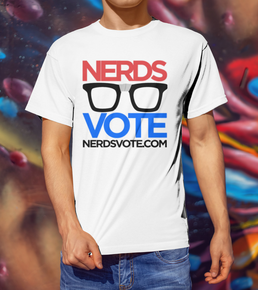 NERDSVOTE Steve Blum Collaboration Nerds Vote Initiative T-Shirt
