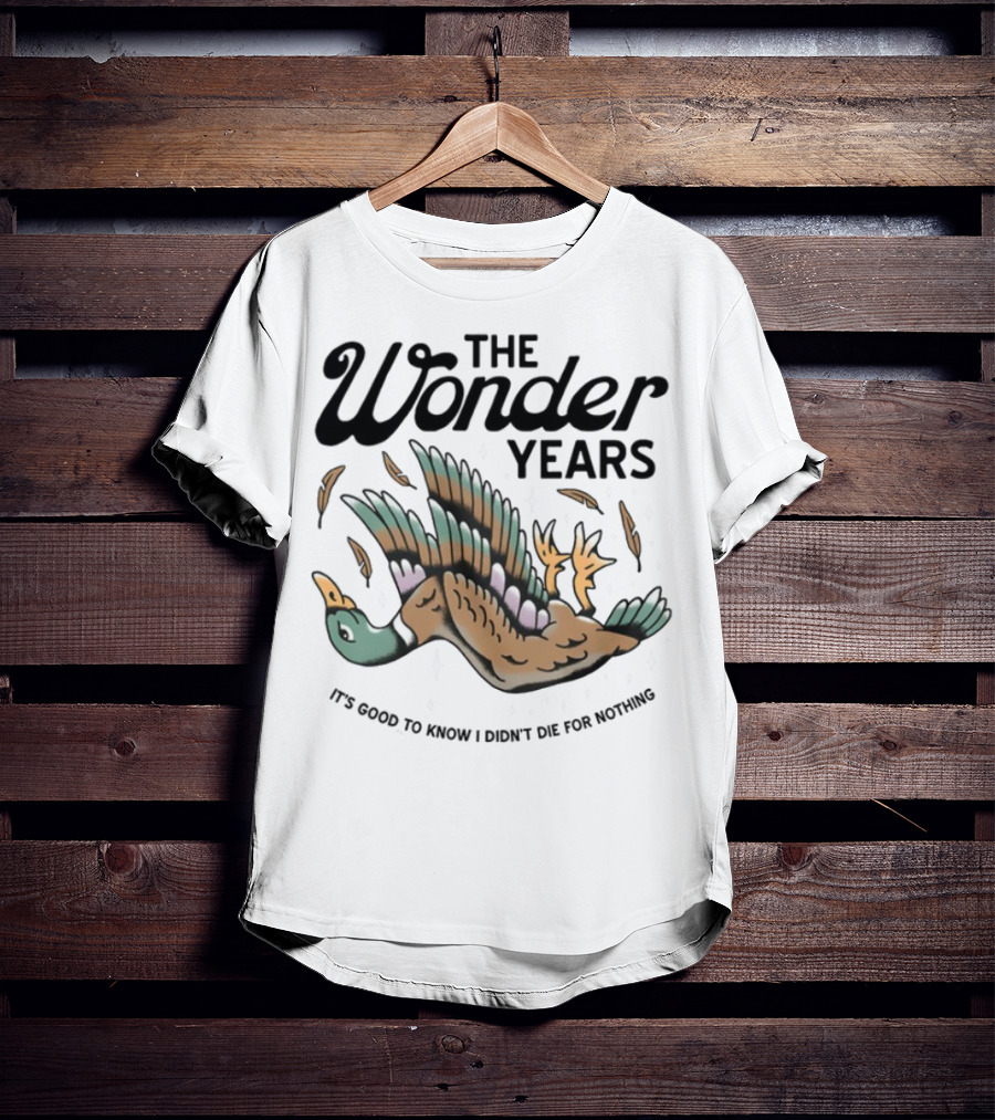 The Wonder Years Mallard Flying Feathers Falling Design T-Shirt