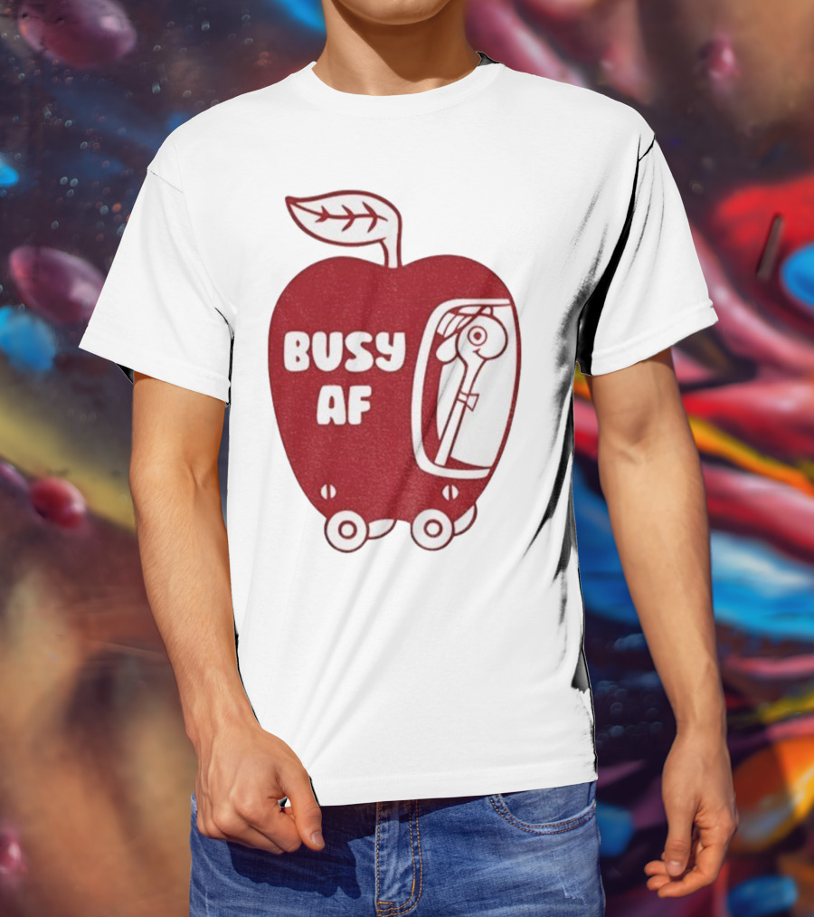 Busy AF Apple Scooter T-Shirt