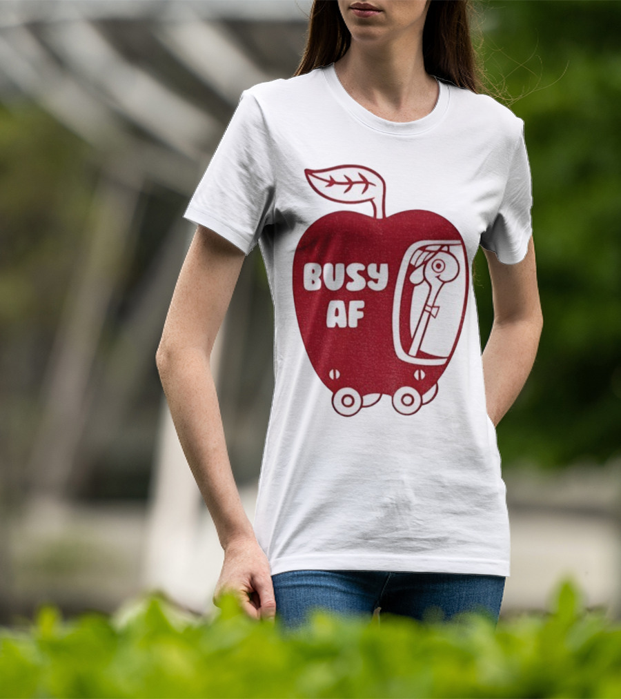 Busy AF Apple Scooter T-Shirt