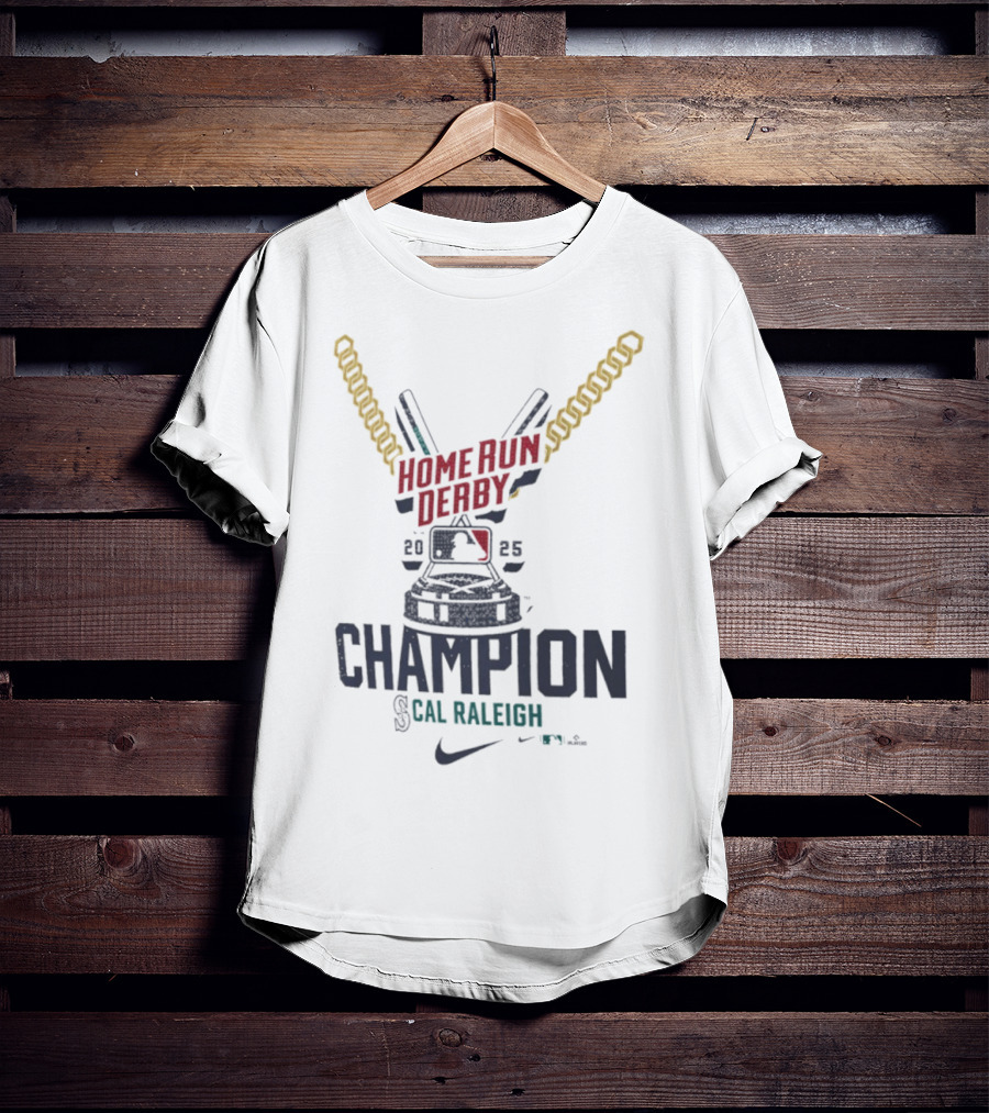 Seattle Mariners Cal Raleigh 2025 Home Run Derby Champion Nike MLB T-Shirt