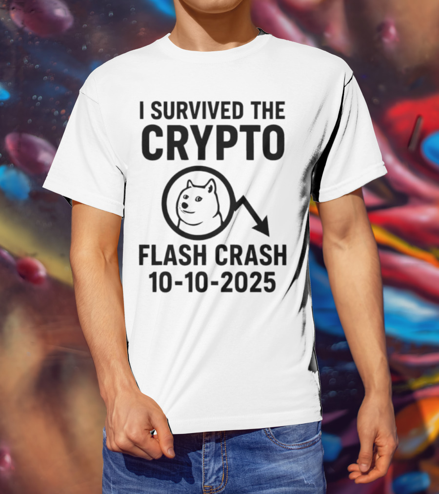 Survived The Crypto Flash Crash Dog 10-10-2025 T-Shirt