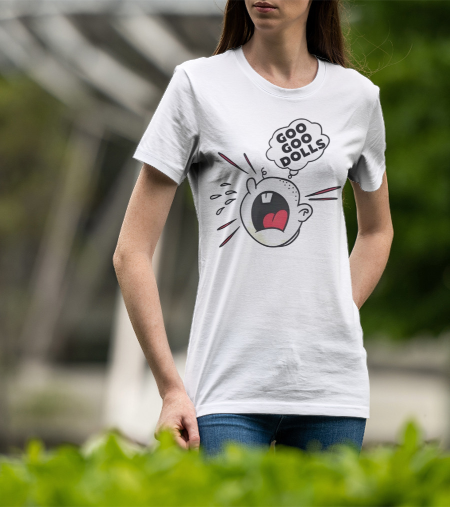 Goo Goo Dolls Shouting Cartoon Illustration T-Shirt