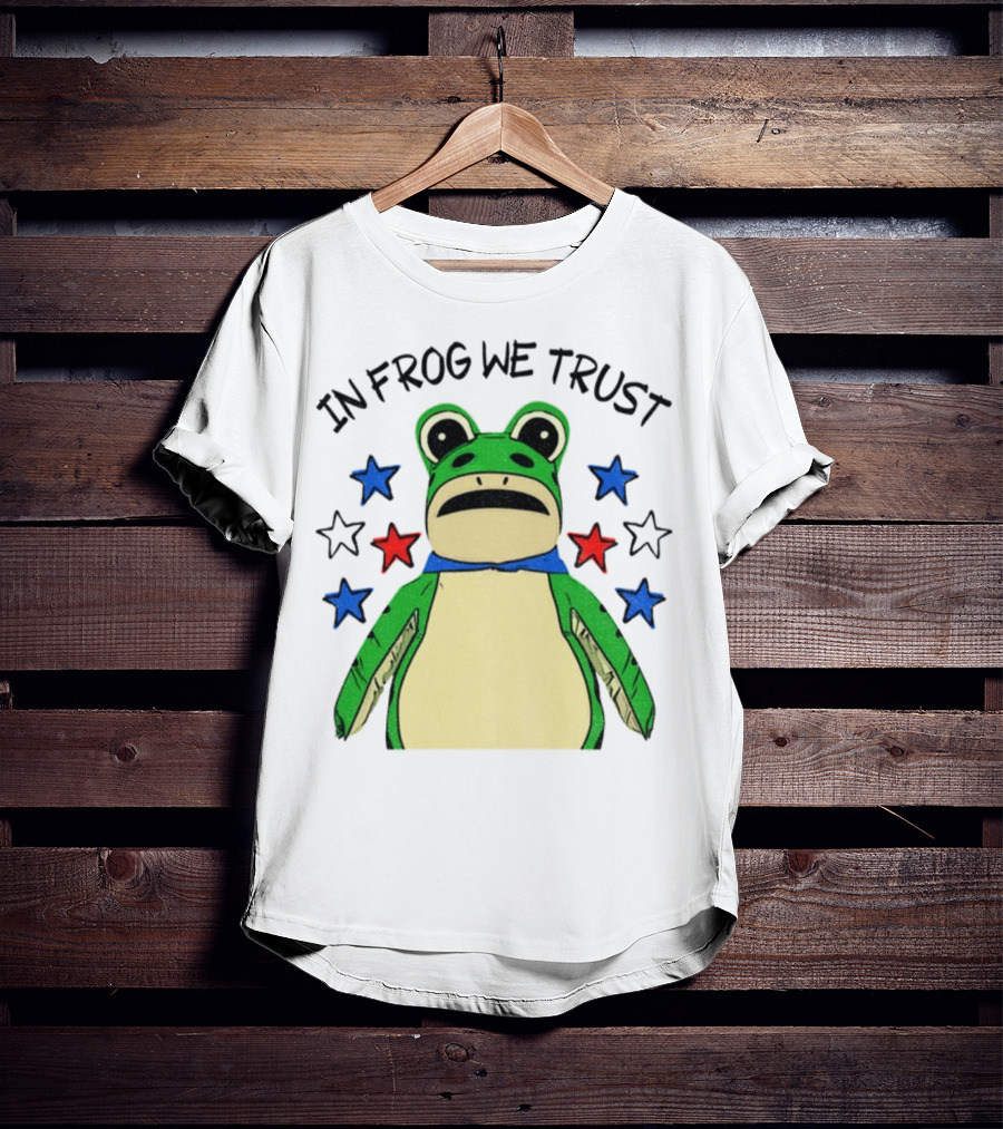 In Frog We Trust Portland Protest Frog Stars T-Shirt