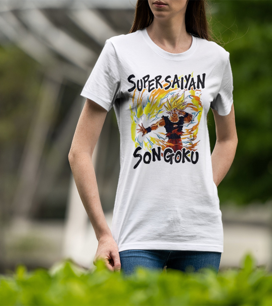 Super Saiyan Son Goku Dragon Ball Flame Aura T-Shirt