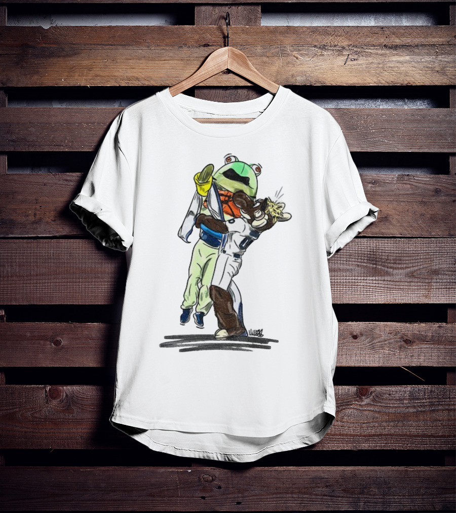 Mariner Moose Hugging Frog Mascot Seattle Mariners MLB Baseball 2025 T-Shirt