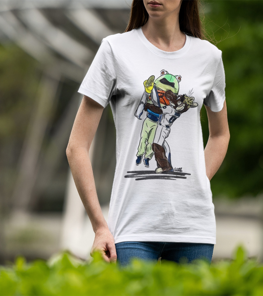 Mariner Moose Hugging Frog Mascot Seattle Mariners MLB Baseball 2025 T-Shirt