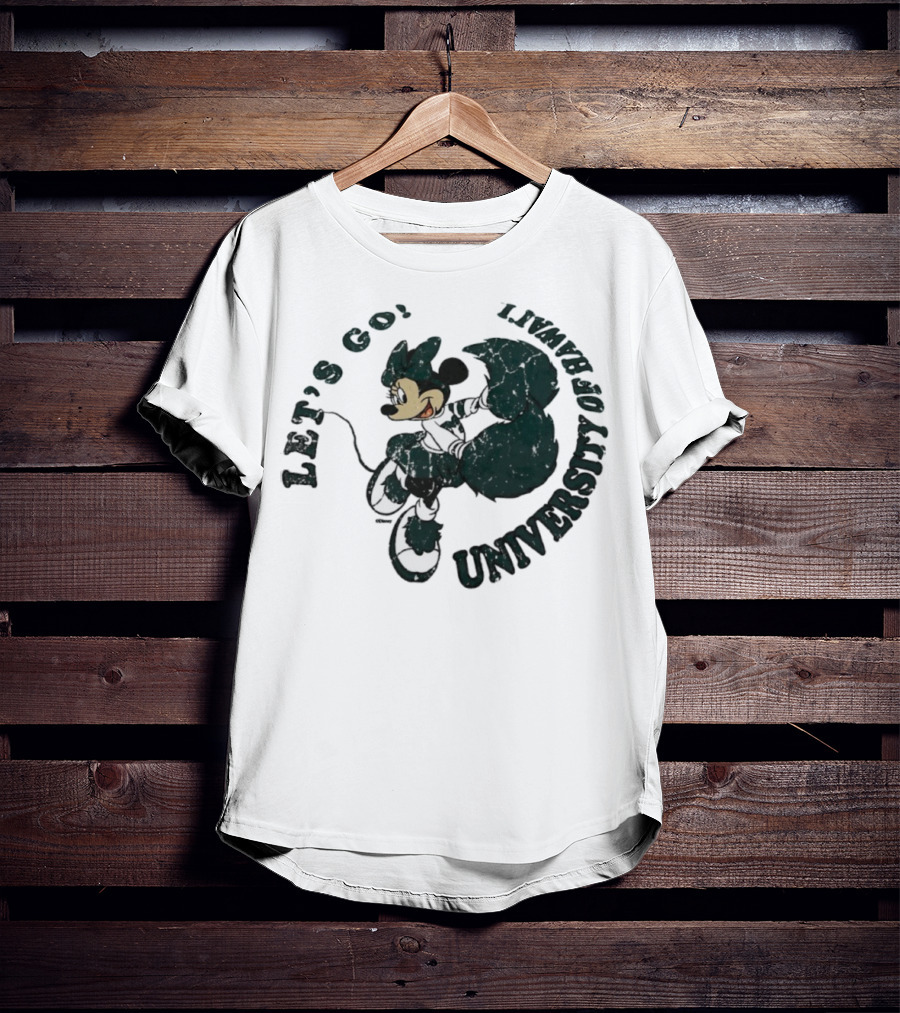 Let’s Go Minnie Mouse University Of Hawai’i Cheerleader T-Shirt