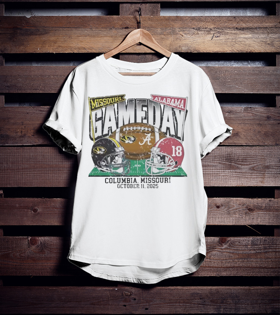 Missouri Alabama Gameday Columbia Missouri October 11 2025 T-Shirt