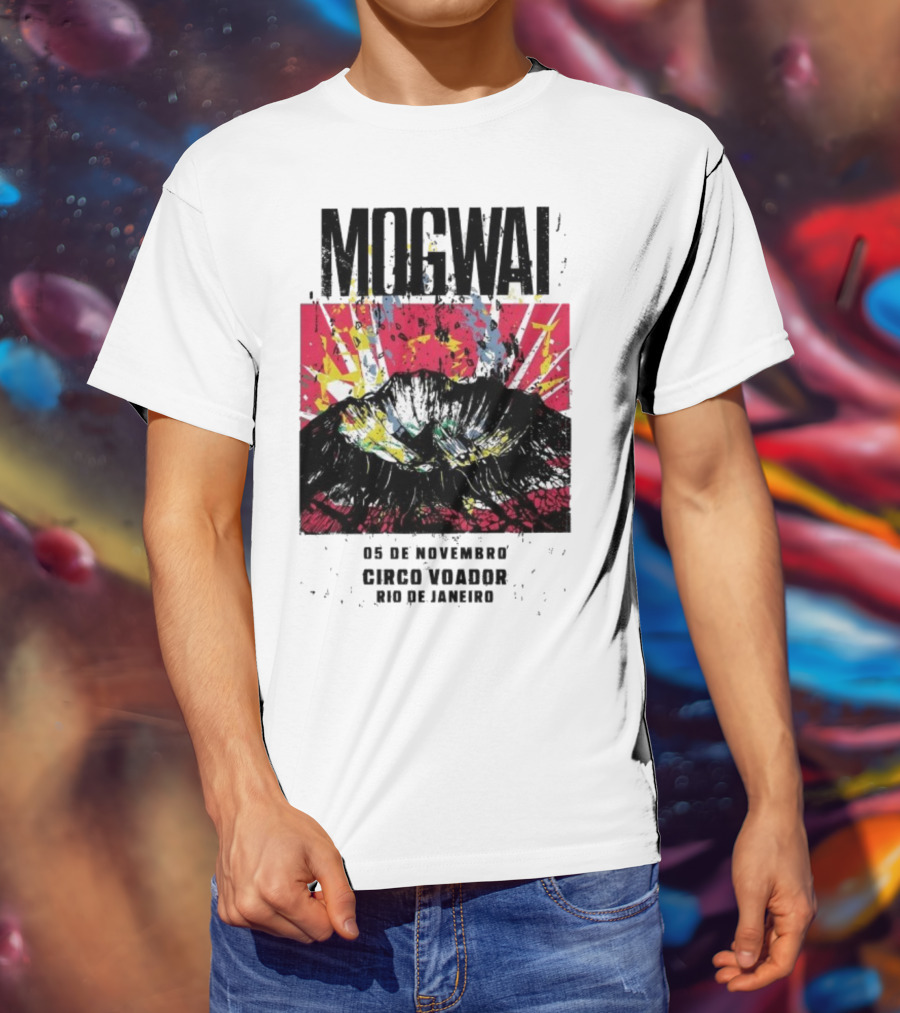 Mogwai Live Circo Voador Rio De Janeiro November 5 2025 Mountain Splash Art T-Shirt