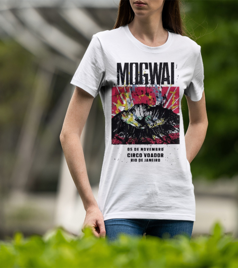 Mogwai Live Circo Voador Rio De Janeiro November 5 2025 Mountain Splash Art T-Shirt