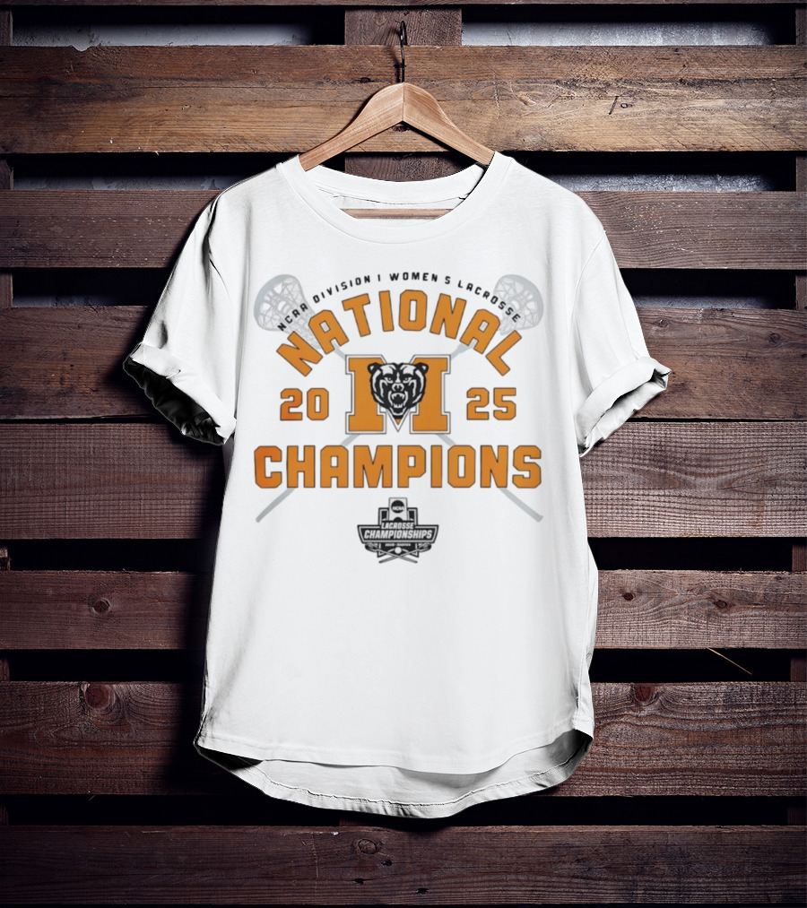 NCAA 2025 Women's Lacrosse National Champions Mercer Bears T-Shirt