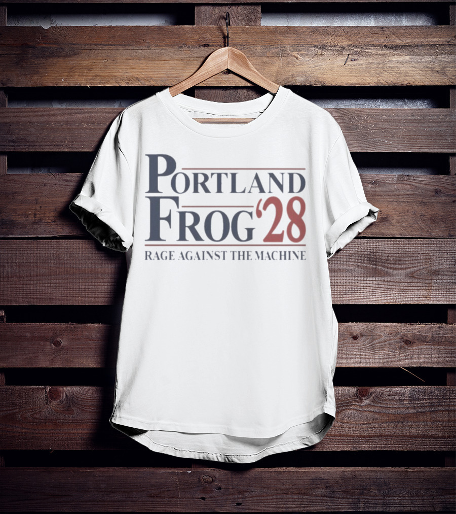 Portland Frog ’28 Rage Against The Machine Retro Style T-Shirt