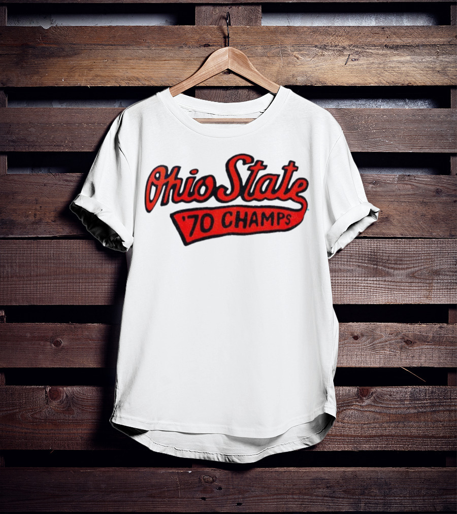Ohio State Buckeyes Football '70 Champs Red Vintage Style T-Shirt