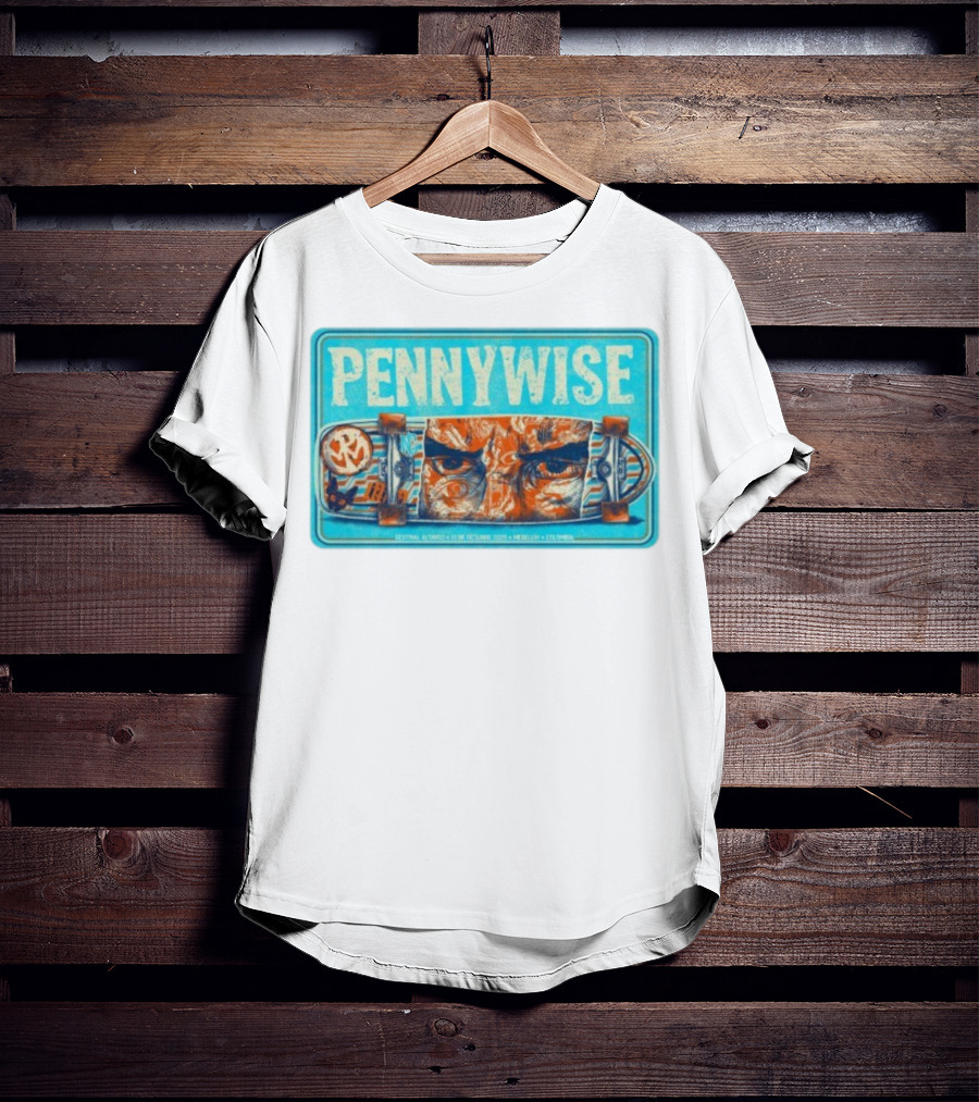 Pennywise Festival Altavoz Medellín CO Octubre 13 2025 Skateboard Art T-Shirt