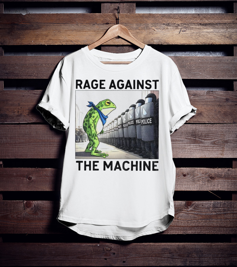 Rage Against The Machine Portland Frog Police Anti-Fascism Vintage T-Shirt