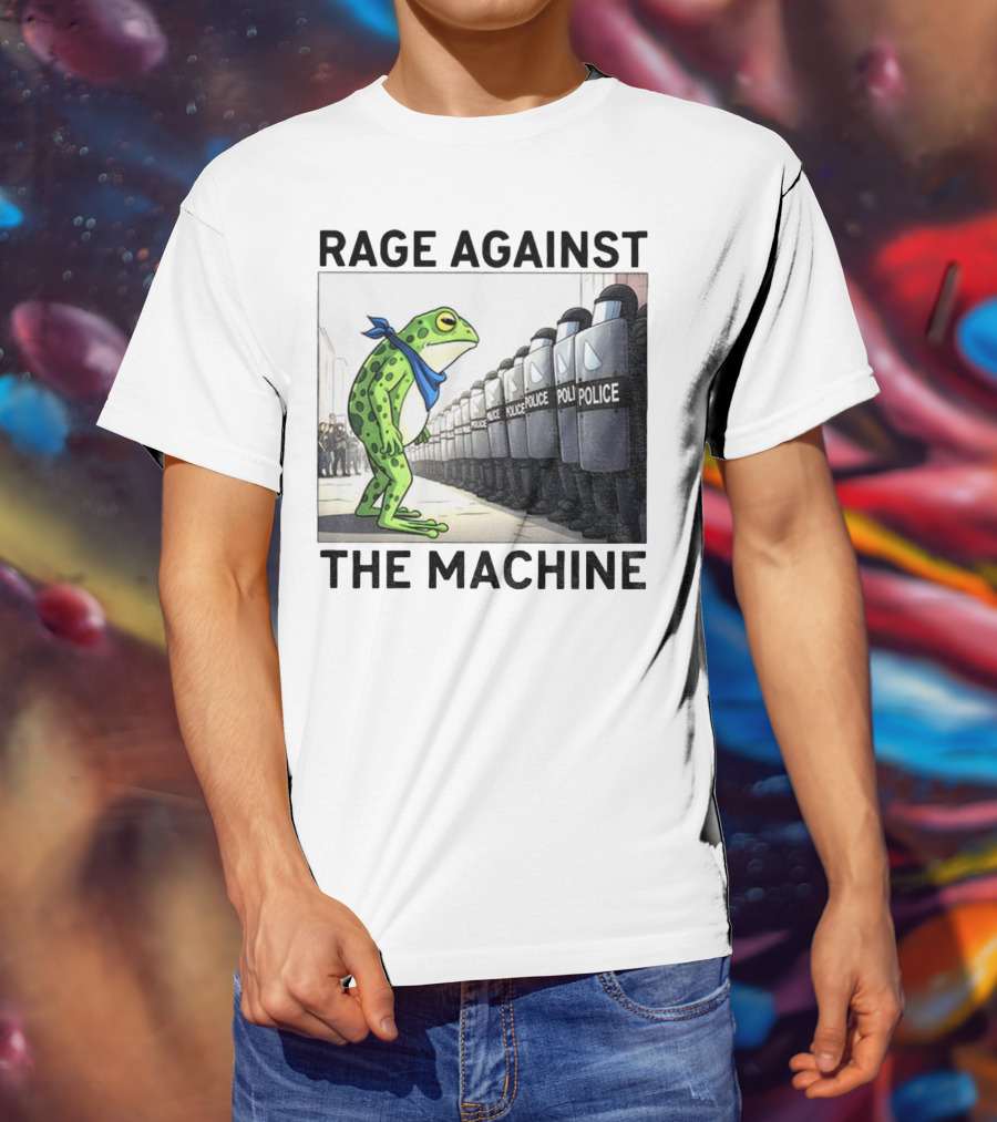 Rage Against The Machine Portland Frog Police Anti-Fascism Vintage T-Shirt