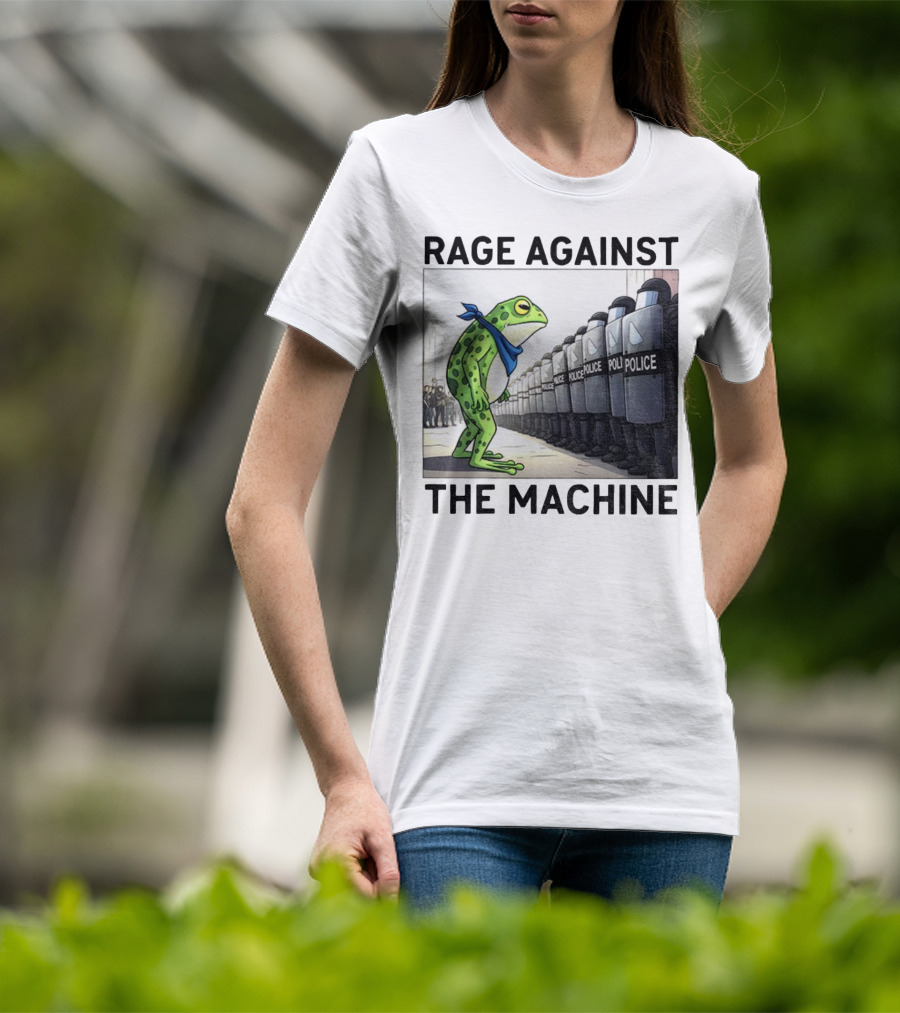 Rage Against The Machine Portland Frog Police Anti-Fascism Vintage T-Shirt